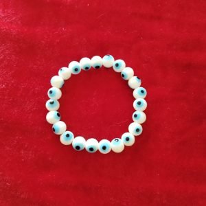 Elegant White Evil Eye Bracelet (Premium & Energised)